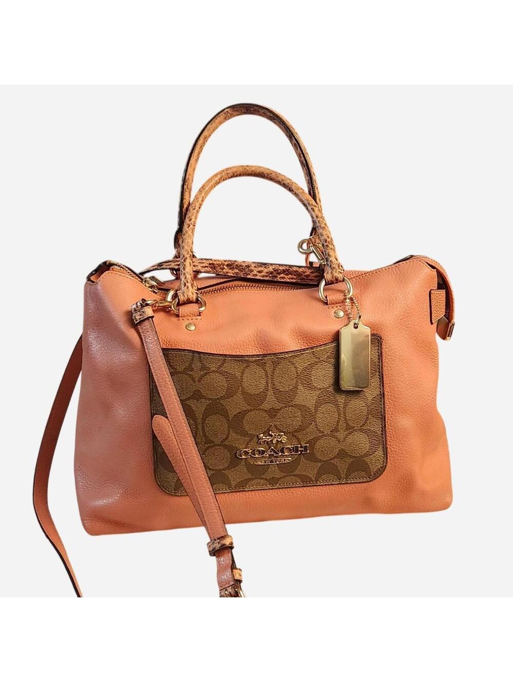Coach Women's Brown and Pink Bag